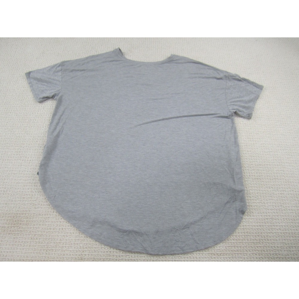 Time‎ & Tru Shirt 3XL Gray V-Neck Short Sleeve Basic Solid Stretch Modal - Picture 6 of 9
